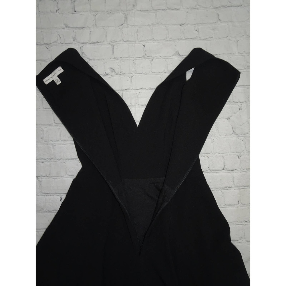 Dress the Population Catalina Solid Sleeveless Fit Flare Midi Dress Black Small - Picture 10 of 11